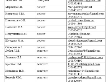 Відпрацювання занять / Отработки занятий / Liquidation of absences